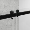 Frameless Double Sliding Soft Close Bathtub Shower Door, 5 / 16" Clear Nano Coated Tempered Glass And 304 Stainless Steel Handle - Matte Black - Image 7