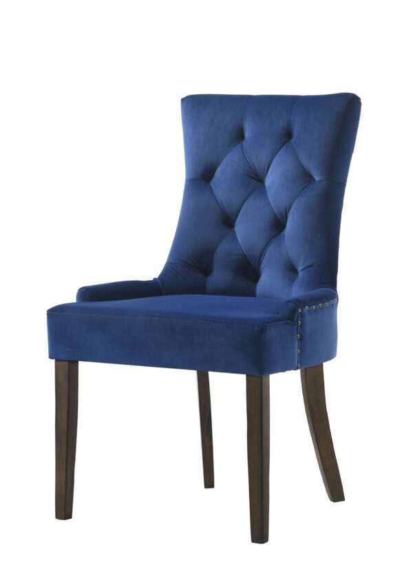 Farren - Velvet Weathered Side Chair (Set of 2) - Blue