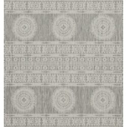 Sunshine - 5'3" X 7'3" Indoor, Outdoor Area Rug Polypropylene - Silver