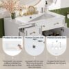 36" Bathroom Vanity With Sink, Soft Close Doors, Adjustable Shelves - White - Image 8