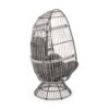 Berkshire - Outdoor Wicker Swivel Egg Chair With Water Resistant Cushions - Gray - Image 6