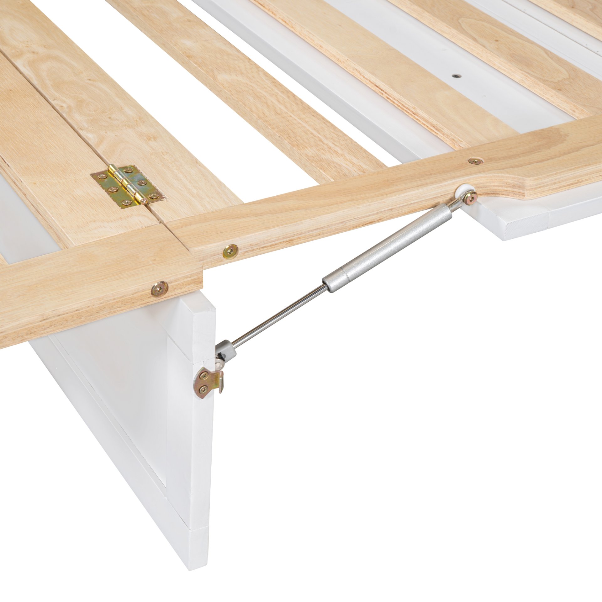 Full Size Murphy Bed With Large Drawers And Stylish Design - White - Image 16