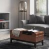 Oregon - Storage Ottoman Bench With Tray - Distressed Saddle Brown - Image 8