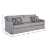 Sofa With Skirt And Reversable Cushions And 2 Pillows - Light Gray - Image 6
