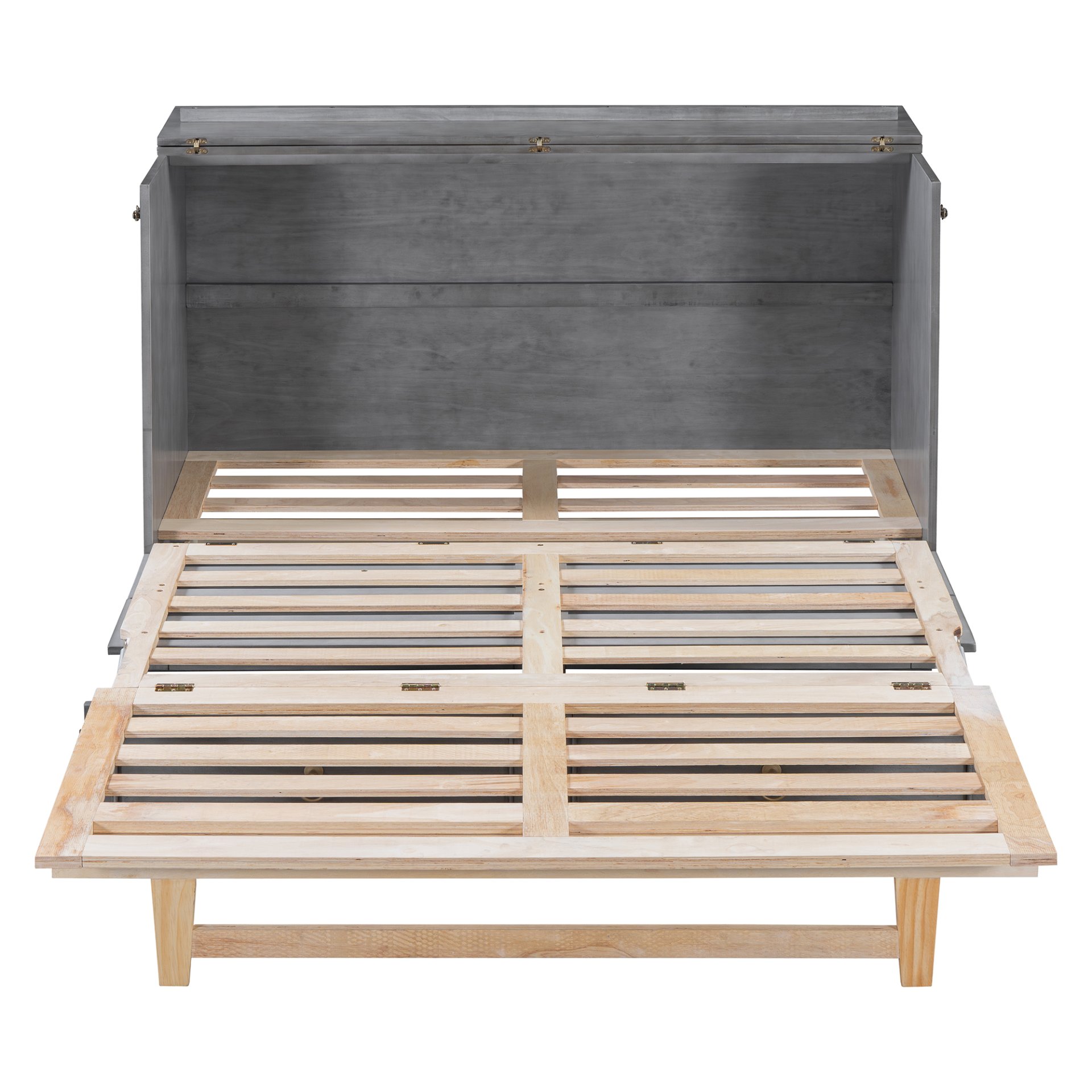 Queen Murphy Elegant Bed With Spacious Drawers - Gray - Image 20