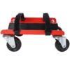 Heavy Duty Snowmobile Dolly V Slide With 2.5" Swivel Casters, Rubber Pad, 1500Lbs Capacity Steel - Red - Image 7