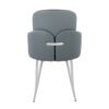 Dahlia - Contemporary Dining Chair (Set of 2) - Chrome / Gray - Image 5