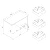 Three Locking Drawers On Metal Glides Student Desk Work Desk Modesty Panel Metal Bar Handles - Mahogany - Image 7