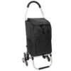 Foldable Shopping Stair Trolley With Triangular Wheels And Removable Waterproof Bag - Black - Image 4