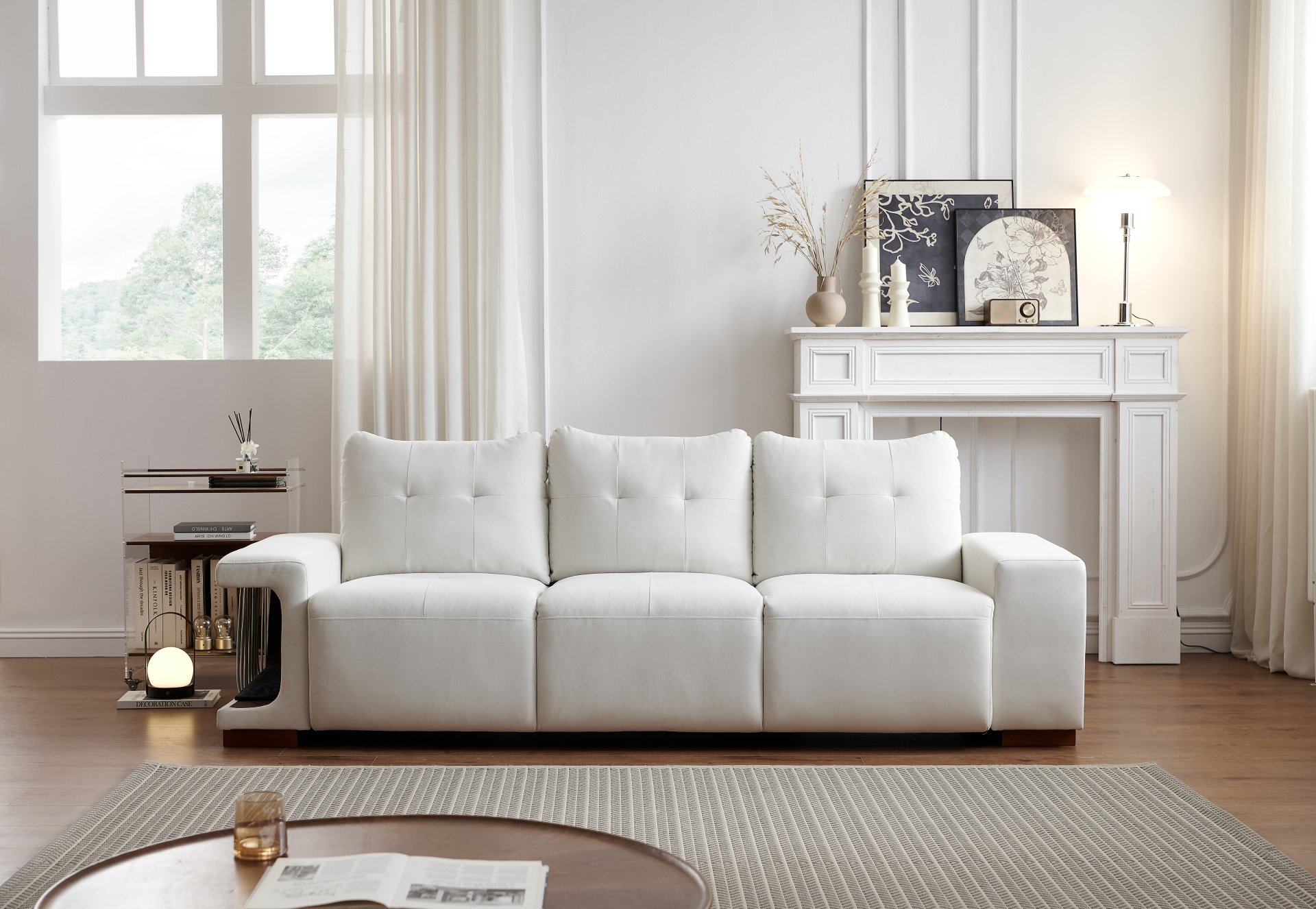 3 Seater Sofa Couch For Living Room, Modern Couches For Small Space, Cat Nest Sofa, For Cat Friendly, Comfy Couch With Waterproof And Cat Scratch Resistant Fabric - Image 22