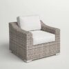 Patio Chair With Cushions Durable Construction - Gray Mix - Image 2