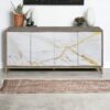 Paavan - Console Cabinet - White / ChampagneChampagne - Image 5