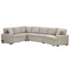 L-Shaped Sofa Sectional Sofa Couch Pull-Out Sofa Bed With Charging Devices And Cup Holders For Living Room - Beige - Image 15