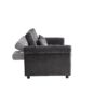 3 In 1 Loveseat Sofa Bed Chenille Fabric Pull Out Couch Sleeper Full Back Frame, Seat Frame, Armrests & 2 Pillows - Dark Gray - Image 17