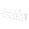Modern Transitional 3 Shelf Open Storage 70" TV Stand For 80" TVs - Rustic Oak - Image 6