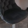 Swivel Velvet Barstools Adjusatble Seat Height From 25-33", Modern Upholstered Chrome Base Bar Stools With Backs Comfortable Tufted For Home Pub And Kitchen Island (Set of 2) - Black - Image 11