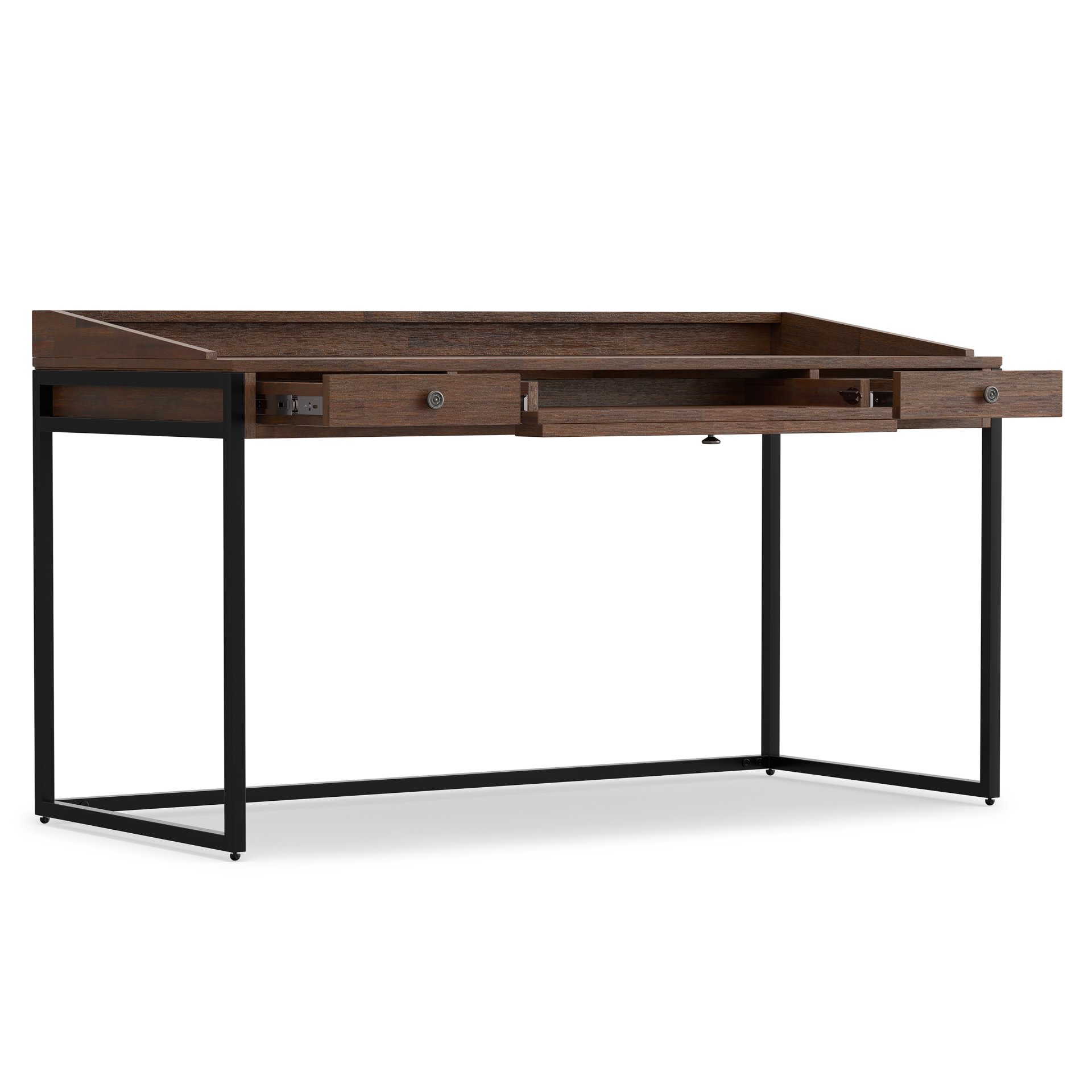 Ralston - Desk - Distressed Charcoal Brown - Image 2