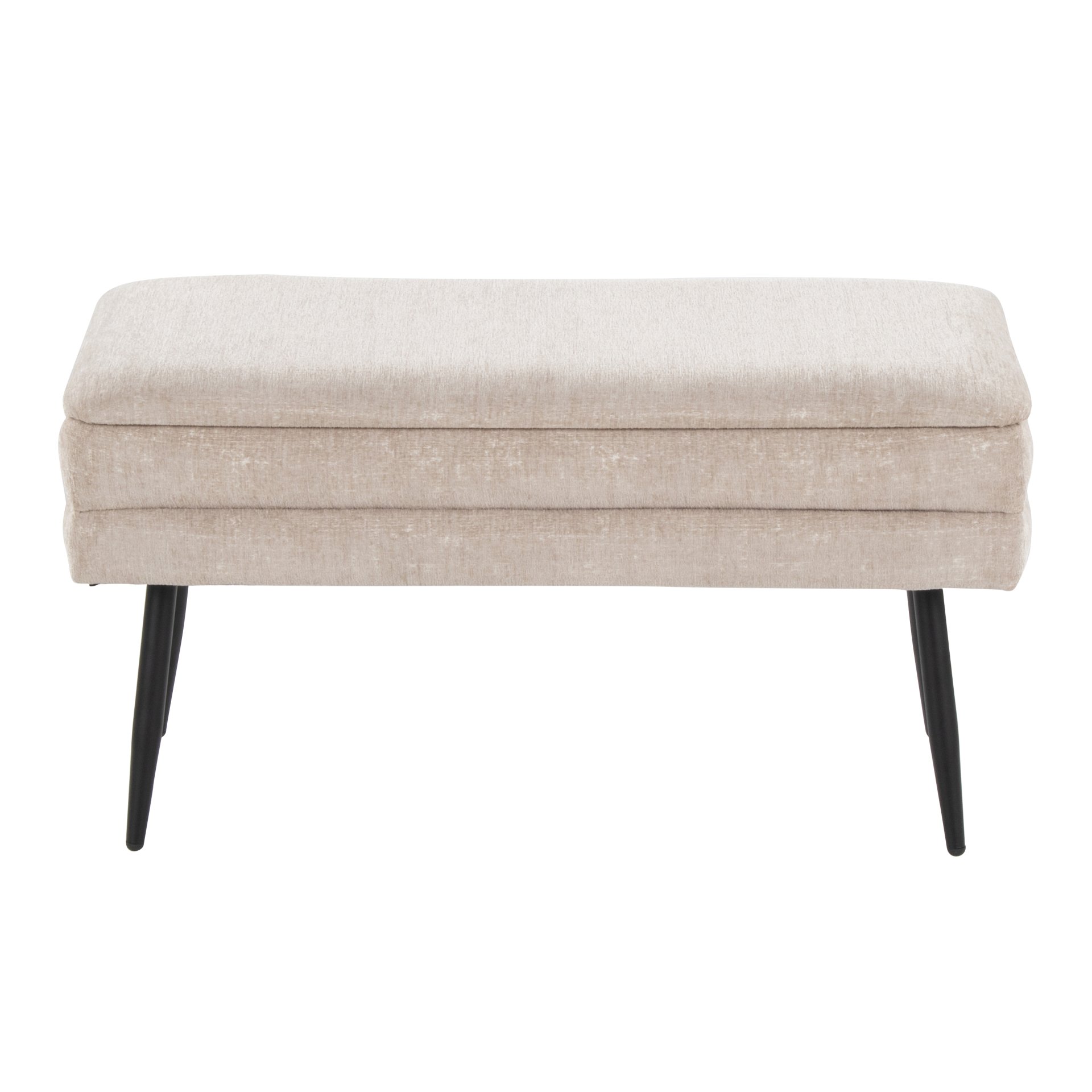 Neapolitan - Contemporary Storage Bench - Black / Light Brown - Image 5