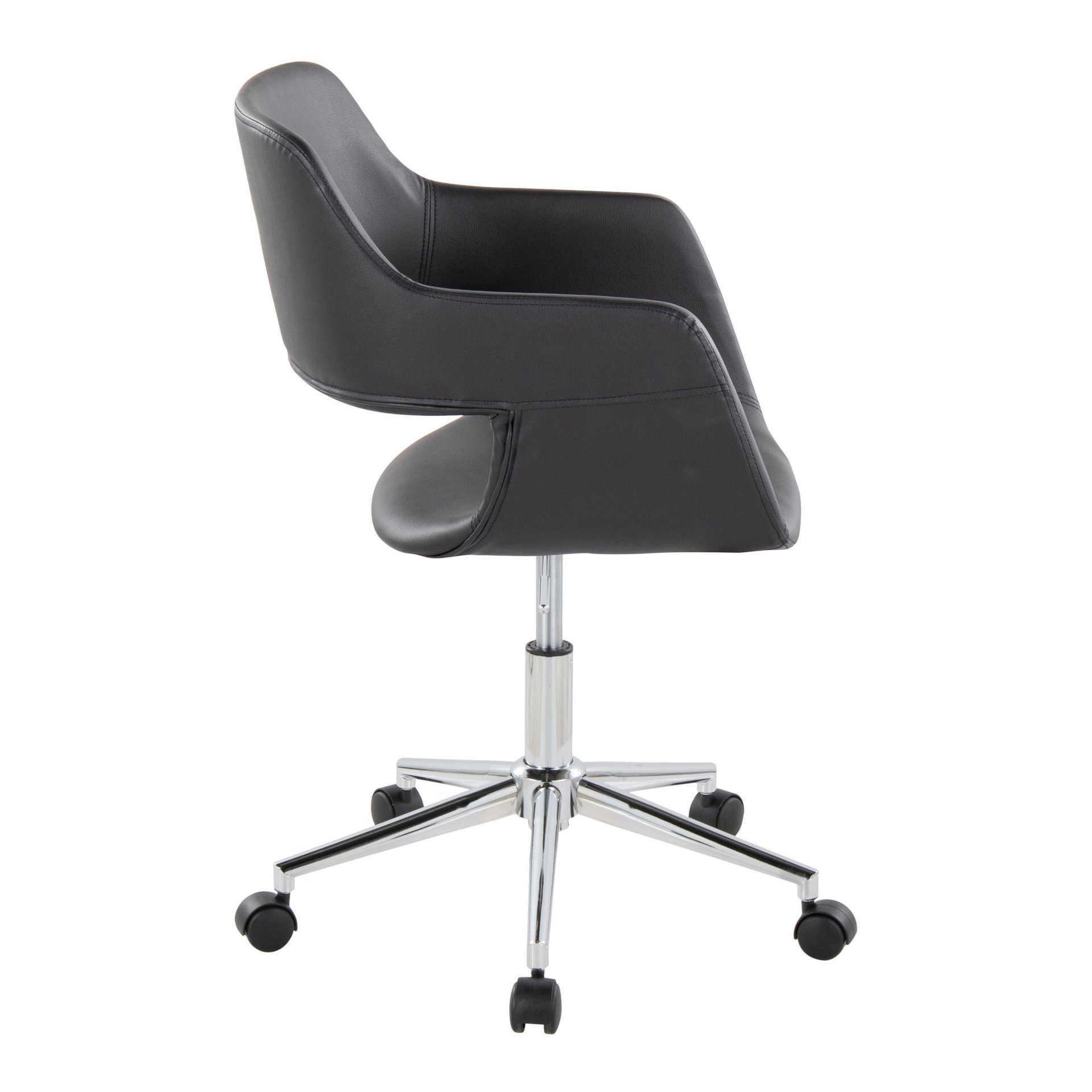 Margarite - Contemporary Task Chair - Chrome / Black - Image 2