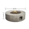 Reinforced - Outdoor Fire Pit Table Durable Construction - Gray - Image 3