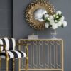 Sunburst Design Wall Mirror Decorative en For Entryway, Modern Living Room - Gold - Image 7