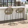 Ferrara - Outdoor Patio Barstool (Set of 2) - Green - Image 2