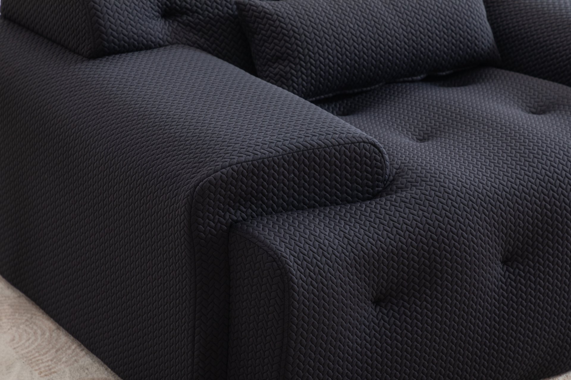 Large Size 1 Seater Sofa, Pure Foam Comfy Sofa Couch, Modern Lounge Sofa For Living Room, Apartment - Dark Gray - Image 12