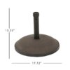 Holder Round Umbrella Base 33 Lbs Concrete - Brown - Image 3