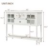 Hearth & Haven Stella - Buffet Storage Cabinet With Bottom Shelf - White - Image 3