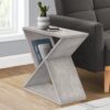 Accent Side Table, Contemporary - Gray Wash - Image 10