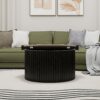 Coffee Table, Round Coffee Table, Modern Side Tables Accent End Table For Living Room, Apartment - Black - Image 5