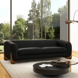 Alpine - Sherpa Sofa - Ebony Black Boucle