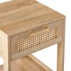 15.75" Rattan End Table With Drawer, Modern Nightstand, Side Table For Living Room, Bedroom - Natural - Image 13