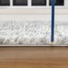 Loft Shag - 7'10" X 9'10" Polypropylene, Shaggy Area Rug - Gray - Image 2