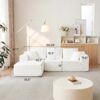 Modular Cloud Sectional Couch With L Shape Chaise - White - Image 3