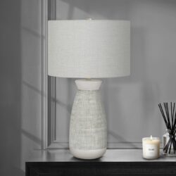 Lighting, Table Lamp, Ceramic, Contemporary - Gray