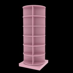 360 Rotating Shoe Cabinet 6 Layers - Pink