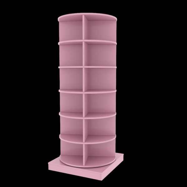 360 Rotating Shoe Cabinet 6 Layers - Pink