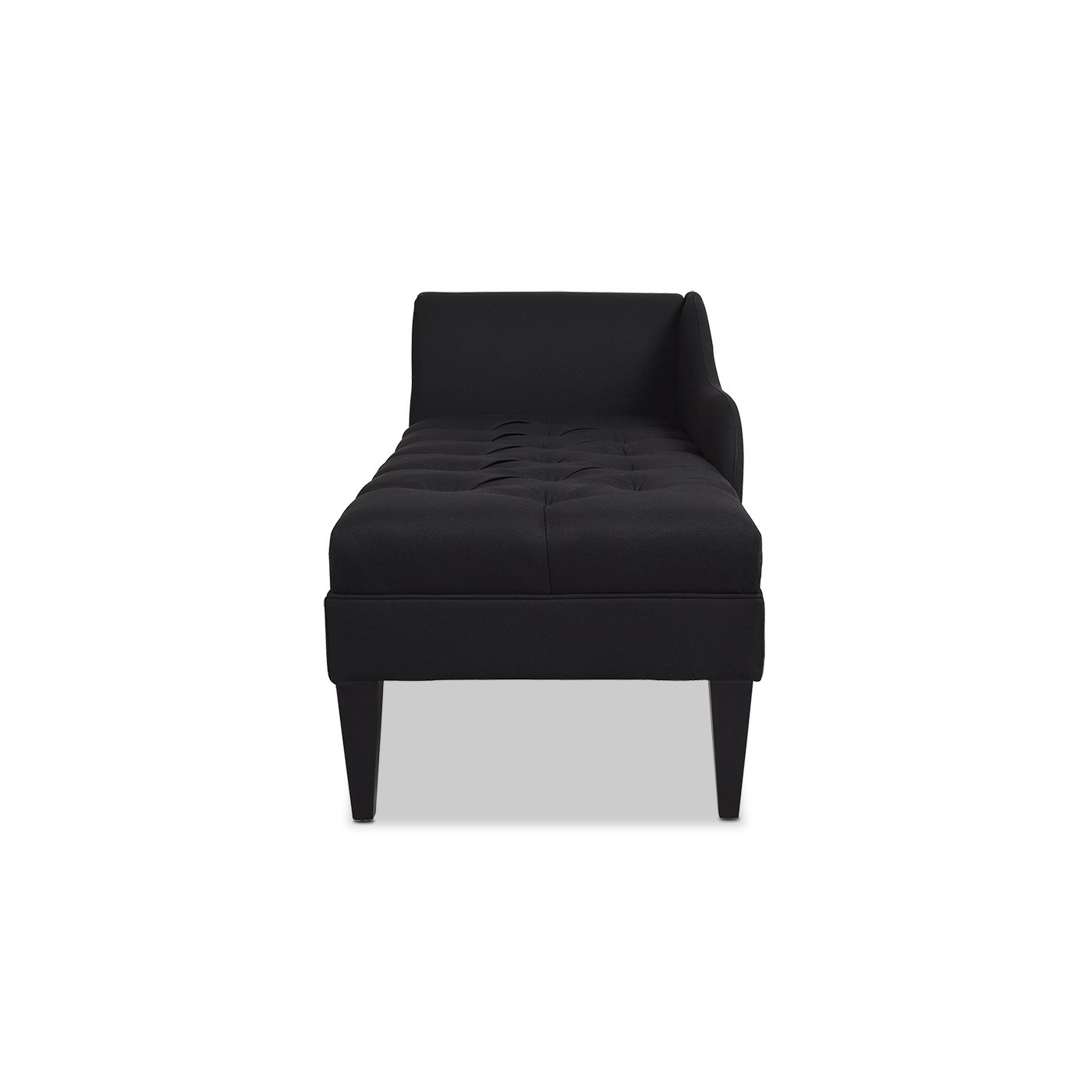 Harrison - Tufted Roll Arm Chaise Lounge - Jet Black - Image 8