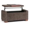 Bretton - Lift Top Storage Ottoman - Deep Umber Brown - Image 2