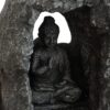 Decorative Tabletop Water Fountain With Sitting Buddha And LED Light, For Indoor Outdoor - Gray - Image 3