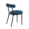 Dining Chair (Set of 2), Modern Dining Room Chairs - Black / Navy Blue - Image 9
