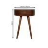 Nordic Circular Nightstand - Chestnut - Image 3
