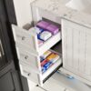 37" Bathroom Vanity, Multi Functional Cabinet With Doors And Drawers, Frame, Single Faucet Hole - White - Image 11