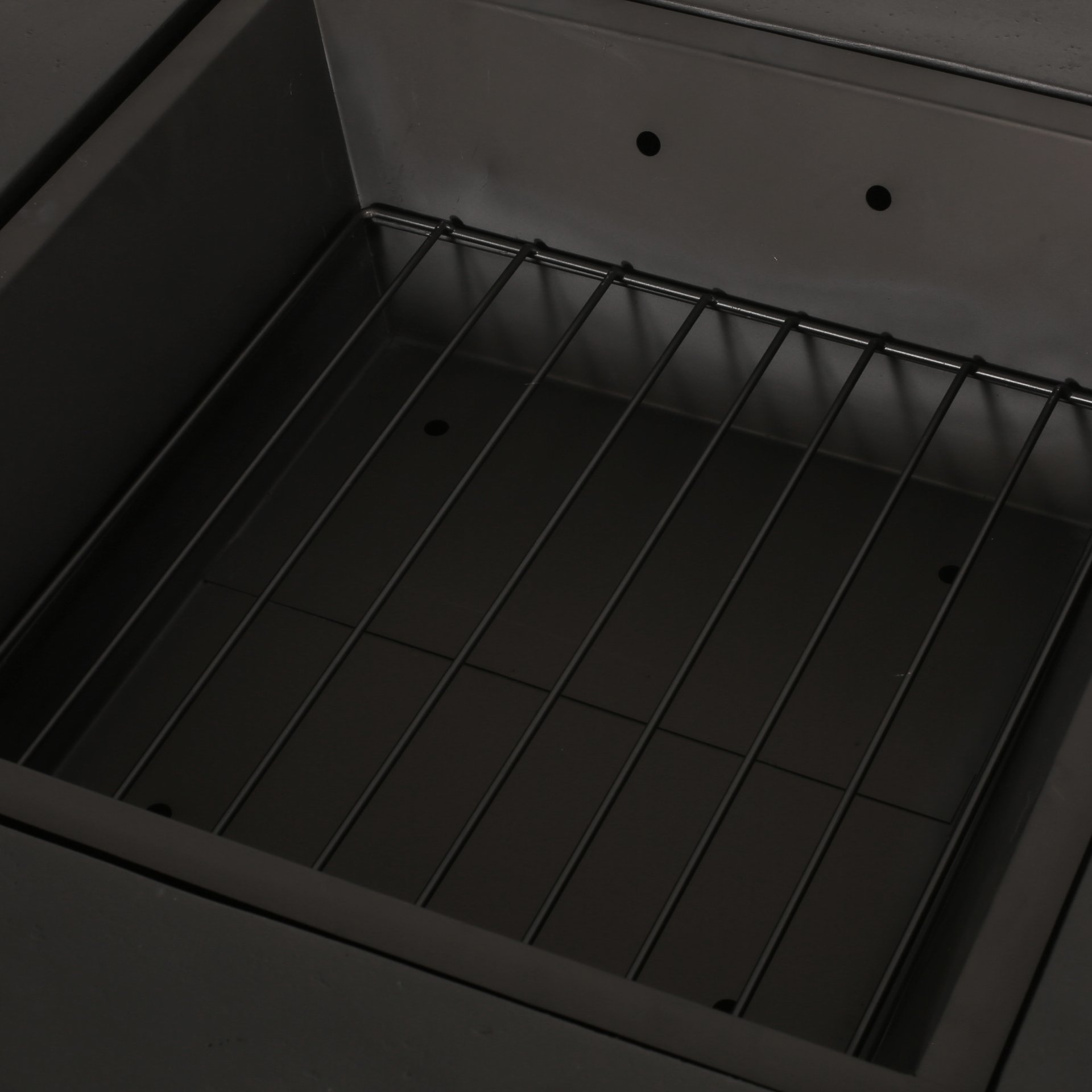 Outdoor Square Mgo Wood Burning Fire Pit - Dark Gray - Image 13