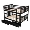 Full Over Full Bunk Bed With Drawers And Ladder For Bedroom - Espresso - Image 4