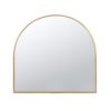 Arched Decorative Accent Mirror With Iron Frame, Wall Deor For Bathroom, Bedroom, Entryway, Mantel - Gold - Image 2