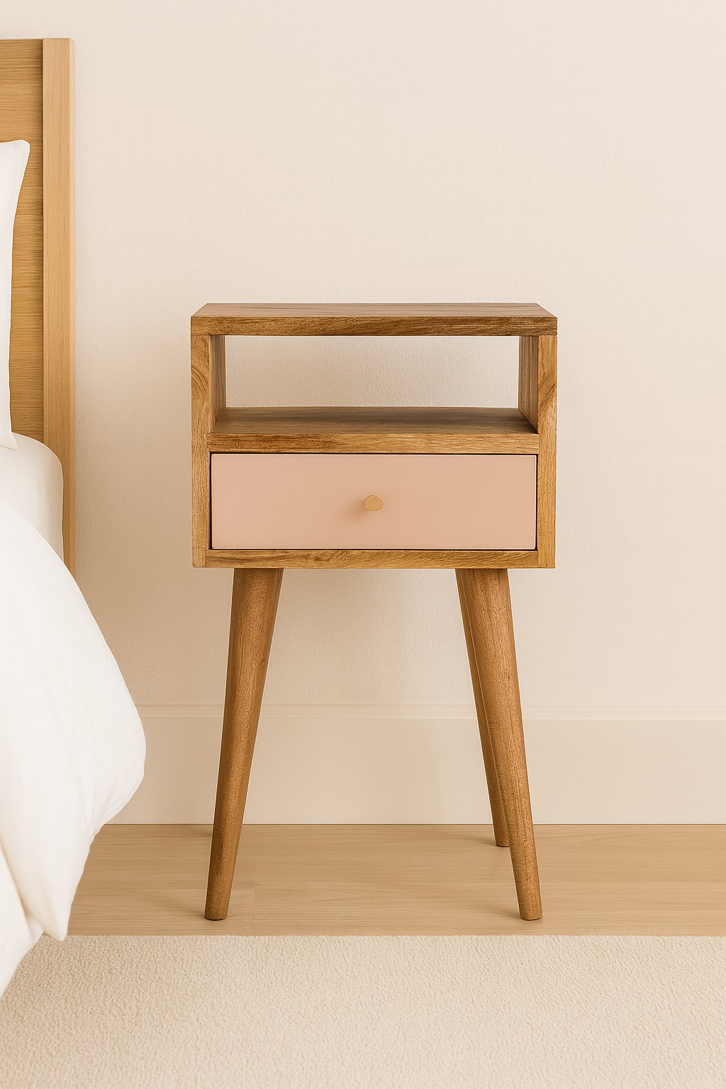Mini Blush Hand Painted Bedside Table - Blush - Image 12
