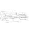 Modern U Shape Modular Sectional Sofa Couch With Movable Ottomans Velvet Convertible L Shaped Living Room Sofa - Camel - Image 3