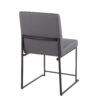 Fuji - Contemporary High Back Dining Chair (Set of 2) - Black / Gray - Image 4
